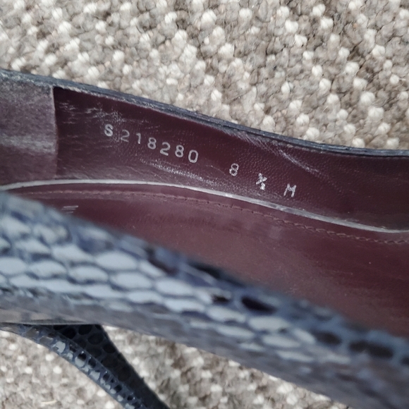 Stuart Weitzman Blue Snake Heels - Picture 5 of 9
